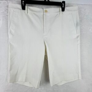 Ralph Lauren Women's 14 White Bermuda Shorts Stretch 11" Inseam